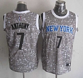 New York Knicks #7 Carmelo Anthony Gray City Luminous Stitched Jersey,baseball caps,new era cap wholesale,wholesale hats